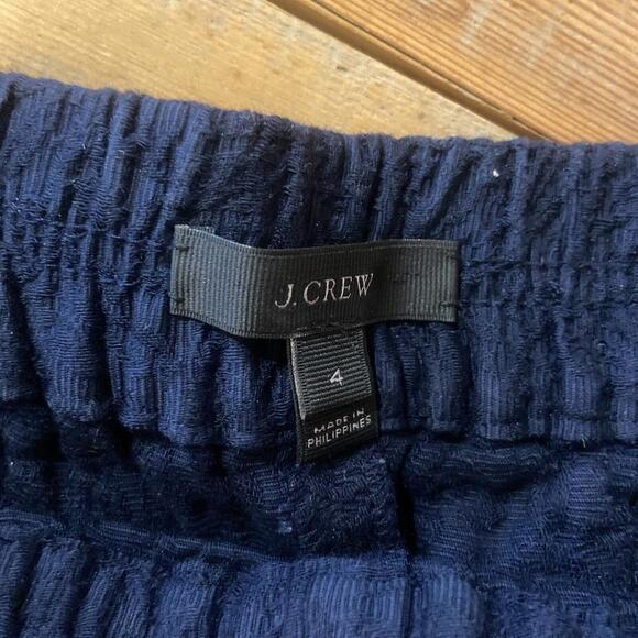 J. Crew Chino Shorts Women's Navy Blue W Pockets  Size 4 - Picture 3 of 4